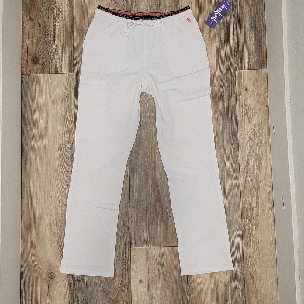 HeartSoul White Women's Scrub Pants